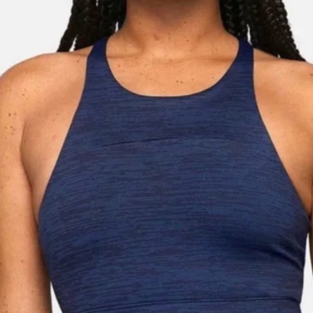 Outdoor Voices Tech Sweat crop/bra, blue, small